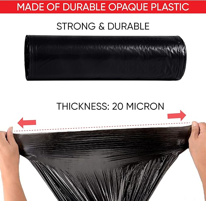 Car Trash Can Trash Bags – Multipurpose Heavy-Duty Waste Bags, Leakproof & Durable for Auto, Home, Office & Travel for Haussimple Small Medium Large Car Garbage Bins (1-Pack Roll, Large)