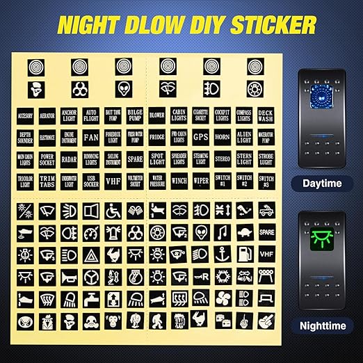 Nilight 3 Gang Rocker Switch Panel Pre-Wired Aluminum with PD Type C and USB Cigarette Lighter Socket Night Glow Stickers 12V 24V ON Off Switches for Car Trucks Boats RVs