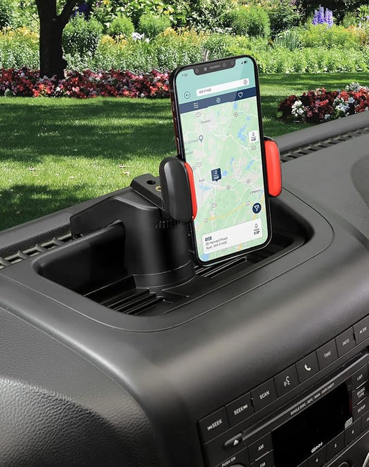 JeCar JK Phone Holder Upgrade Dash Cellphone Mount Interior Accessories for Jeep Wrangler JK JKU 2011-2018, Black