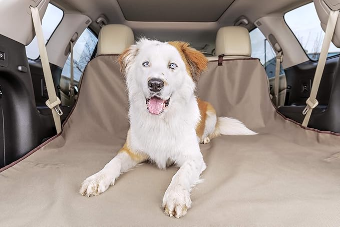 PetSafe Happy Ride Waterproof Cargo Area Cover for Dogs and Pets - Fits Cars, Trucks and SUVs - Waterproof Area Protection - Tan