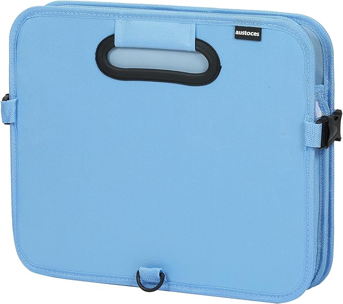 Car Trunk Organizer With Soft Cover and Storage Bin Essentials Collapsible Organization Accessories for SUV/Sedan Blue