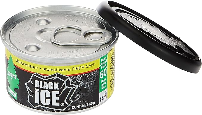 Car Freshner Little Trees Black Ice Fiber Can Air Freshener 4 Pack