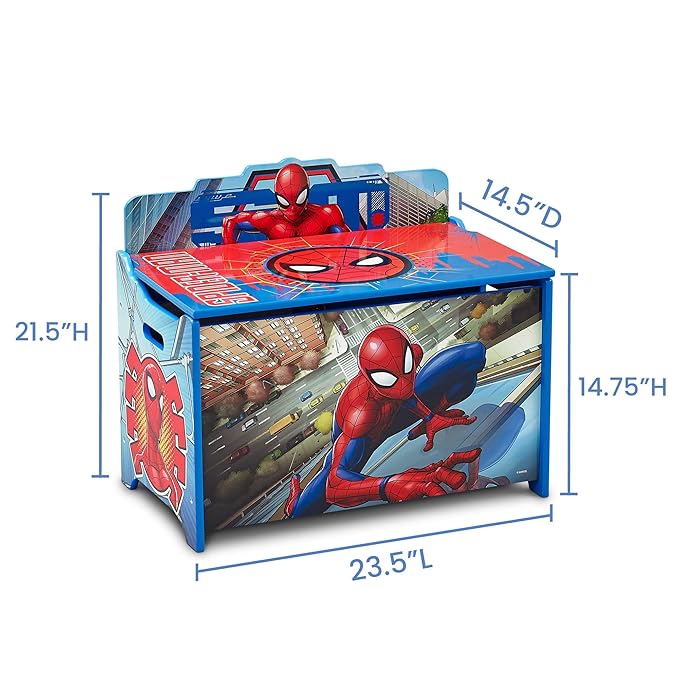 Delta Children Deluxe Toy Box, Spider-Man