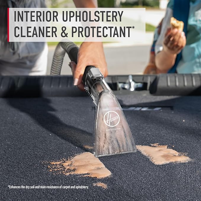Hoover Auto Portable Spot Cleaner Solution, 64 oz., Fresh Car Scent, Car Interior Upholstery Cleaner and Protectant, Tackles Tough Stains and Pet Messes, Designed for Hoover CleanSlate Spot Cleaners