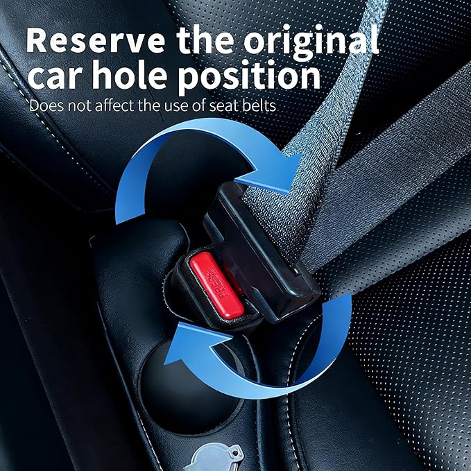 Inflatable Car Seat Gap Filler Strip - 2Pcs Leather Foldable Seat Gap Plug Blocker,Stop Dropping Items,Soft Interior Accessories for All Cars (Black)