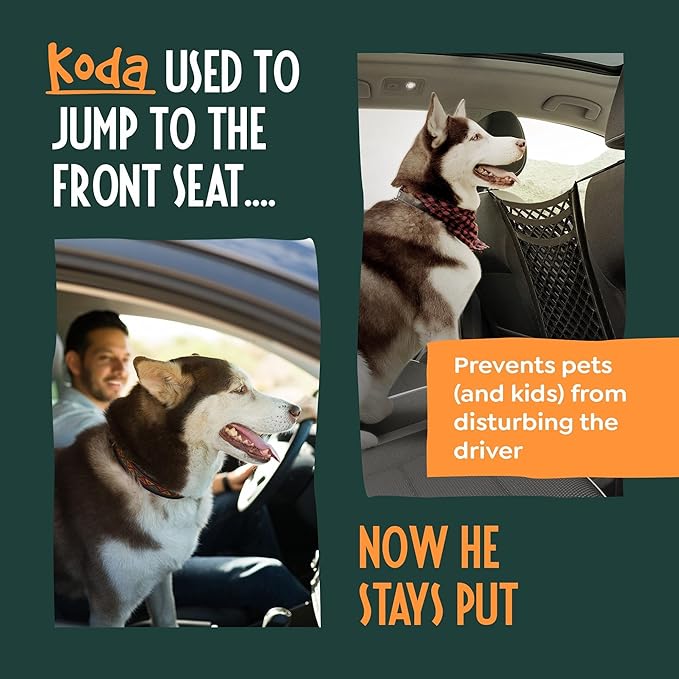 Car Pet Barrier, SUV and Vehicles, Adjustable & Durable Dog Barrier, Heavy Duty & Universal Fit Car Barrier, Car Dog Barrier, Car Divider for Dogs Back Seat, Car Net for Dogs, Dog Car Barrier Suv