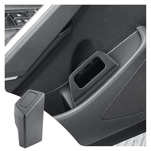 LUWU Car Trash Can with Lid - Portable Mini Dustbin Garbage Bin for Toyota Corolla Cross Interior (Leak-Proof, Left)
