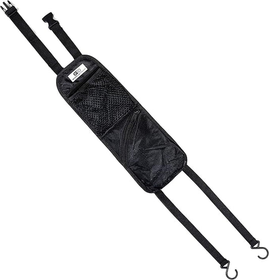Gorla Gear Black Car Seat Side Organizer Hanging Organization Storage Bag Auto Accessories Multifunctional Mesh Net Pocket for Masks Sanitizer Drink Coin Change Pen Sunglass Phone Holder Truck SUV Van