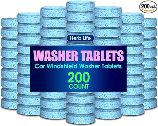 200 PCS-Car Windshield Washer Tablets, Glass Cleaner, Concentrated Effervescent Tablets, Solid Windshield Effervescent Wiper Tablet for Car Window Glass Cleaning