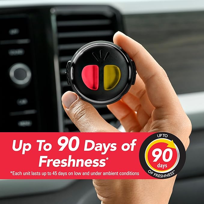 Refresh Your Car! Fresh Strawberry/Cool Lemonade Scent Mini Diffusers, 2 Count