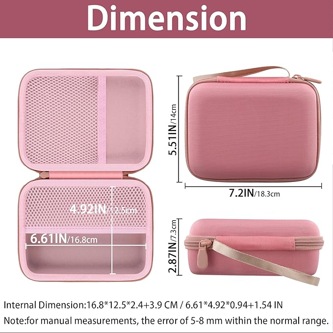 khanka Hard Storage Case for WOLFBOX MF200/MF100/MF50 Electric Air Duster,Case only (Pink, for Wolfbox MF100 MF50)