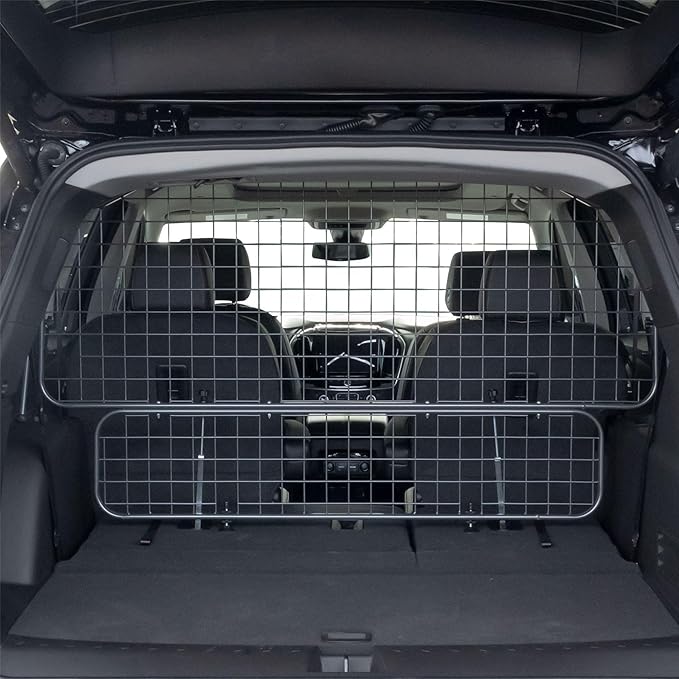 TRAVALL Compatible with Chevrolet Traverse (2017-2021) Dog Car Barrier Guard Custom Fit Heavy Duty Steel Mesh Trunk Divider Safety Travel Premium Luggage Cargo Barrier Backseat Protection