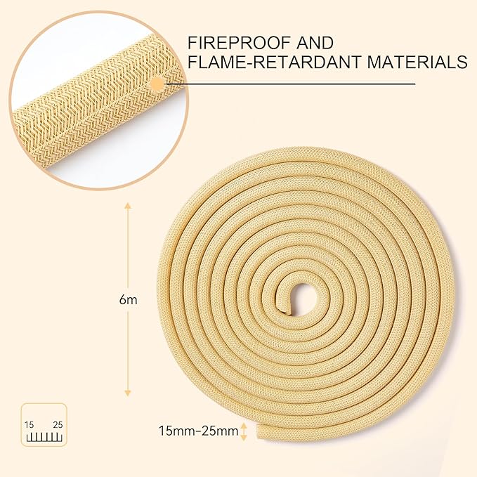 AGPTEK Cable Sleeve Cover, Desk Cord Organizer Cable Hider, Home Office Wire Management Computer TV Wire Loom Tubing, Pet Proof Cord Protector, from Cat Dog Chewing (Wood Color, 1"-20ft)