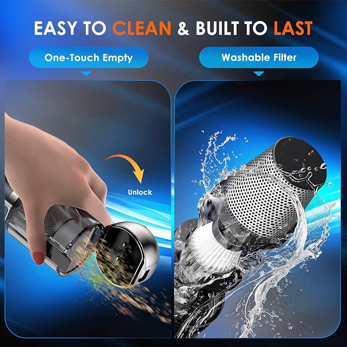 Mini 3-in-1 Car Vacuum Cleaner & Tire Inflator, 18000Pa Brushless Cordless Handheld Vacuum, 150PSI Portable Air Pump for Tires, Compact High Power Car Cleaner with LED Light, Gift
