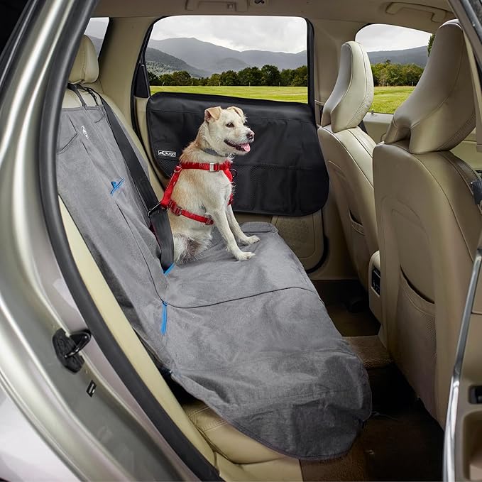 Kurgo Rover Car Door Guard - Interior Scratch Blocker - Paw Scratch Barrier - Waterproof Door Shield - Durable Rufftex Edging - Car Guard - Universal Fit for Most Cars - Black