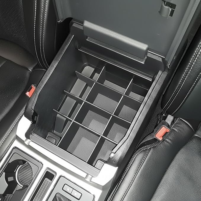 Vehicle OCD - Center Console Organizer for Ford F250/350/450 SuperDuty (2017-2022) and Expedition (2018-2024) (Full Console w/Bucket Seats ONLY) - Made in USA - SLX129