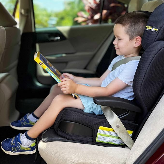 PIDO Car Seat Protector, 2 Pack Seat Protector Under Baby Car Seat with Thick Padding and Non-Slip Back, Waterproof Carseat Protection Cover Pad for Vehicle Leather Upholstery, Black