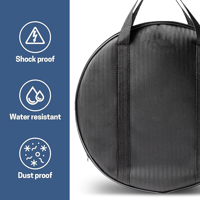 14 Inch Jumper Cable Bag,Tools Cable Bag, Cable Storage Organizer With Exterior Pocket For EV Charging Cables for Electric Vehicles,Extension Cables