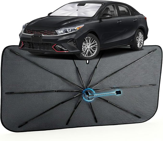 Car Windshield Sun Shade for Kia Forte 2019-2026 –[Reflective Coated Fabric] Sunshade Umbrella for Front Window, Car Shades Sun Visor Keep Car Cool and Protects Interior, 1:1 Exact Fit