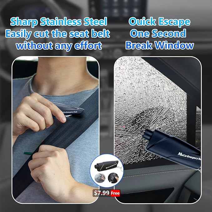 Seat gap filler Compatible with Toyota RAV4.Deeper Than Standard Retail Models(7.5cm)|Added Cup Holder (2 Fixed Points) + Hooks + Charging Cable Port |2pcs Black| Free Window Break Hammer 1pcs|