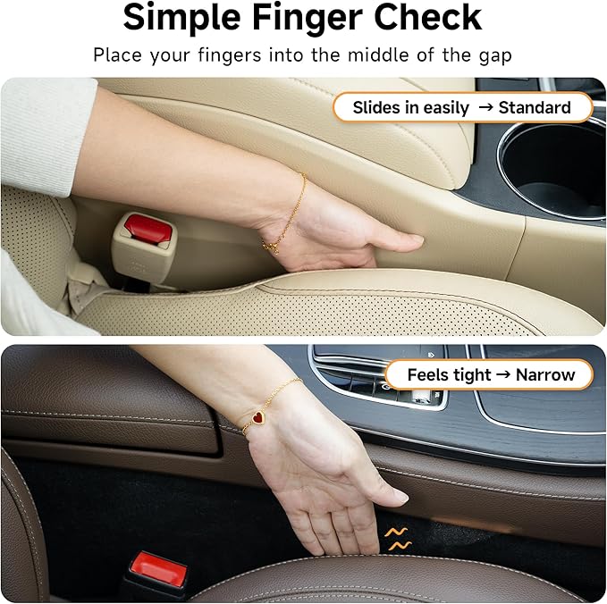 Car Seat Gap Filler Set of 2, 3IN1 Seat Side Gap Filler Plug with Storage Slot & Hook Function, Soft Foam Universal Fit Car SUV Truck Fill Gap Between Seats Console Organizer（Standard Red）
