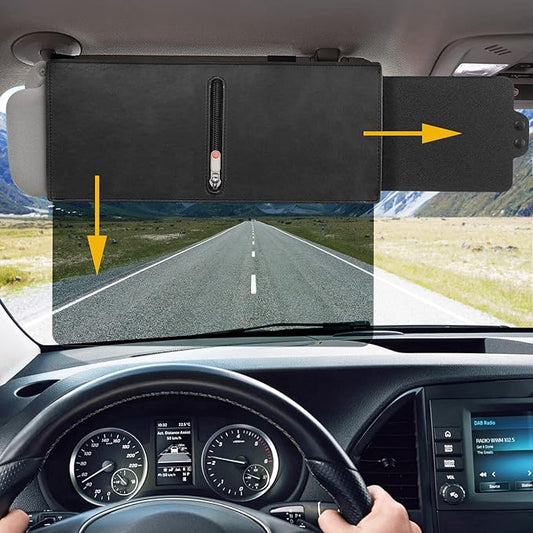 Zeyitian Upgraded Polarized Car Visor Extender Sun Blocker Sun Visor Extender for Car Visor,Sun Visor for Windshields Automotive Interior Sun Protection,Protects from UV Rays (Driver Side)