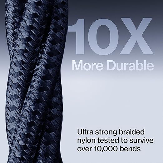 Statik MagStack Pro USB C to USB C Cable, Magnetic Type C Charger Fast Charging Cord, On The Go Magnetic Charging Cable for Car, Compatible with 16 Pro Max, 15, Galaxy S21 S20 Ultra, Navy 100W 6FT/2M