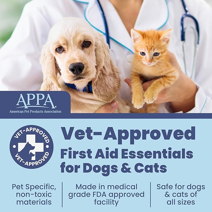 Dog First Aid Kit - Vet Approved Emergency Supplies - Pet First Aid Kit Guide, Tick Remover, Slip Leash & Medical Essentials for Home, Camping, Car, RV, Travel (Travel + Essential 2-Pack)