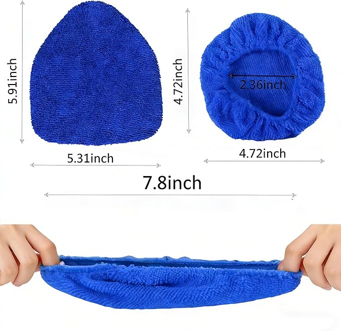 Car Care Microfiber Cloths for Windshield Cleaner,7 PCS Microfiber Cloths for Inside Windshield Cleaning Tool Pads,Clean Replacement Accessories (Blue)