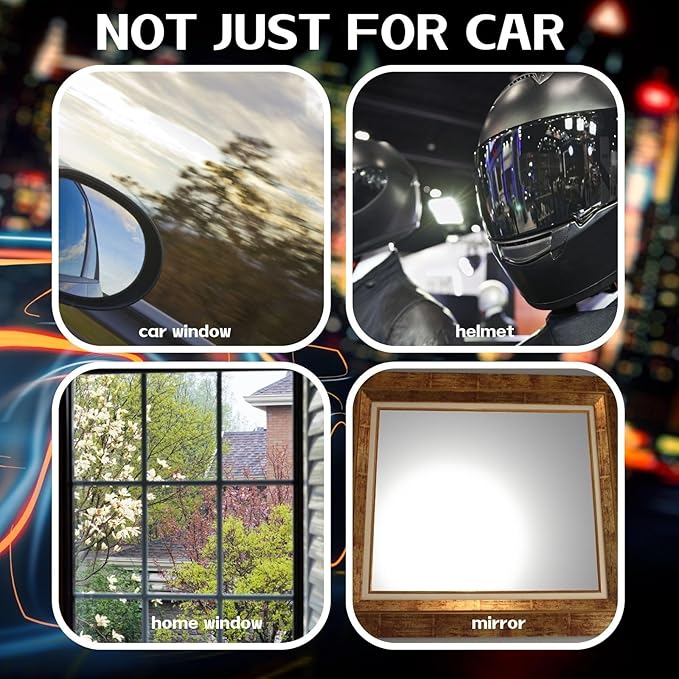 2Pcs Glass Guard, Car Oil Film Cleaner, Powerful Glass Emulsion Oil Film Remover, Auto Window Rain Cleaner, Window and Windshield Cleaning Tool for Car Windows Home, Improve Clarity for Driving (2pcs)