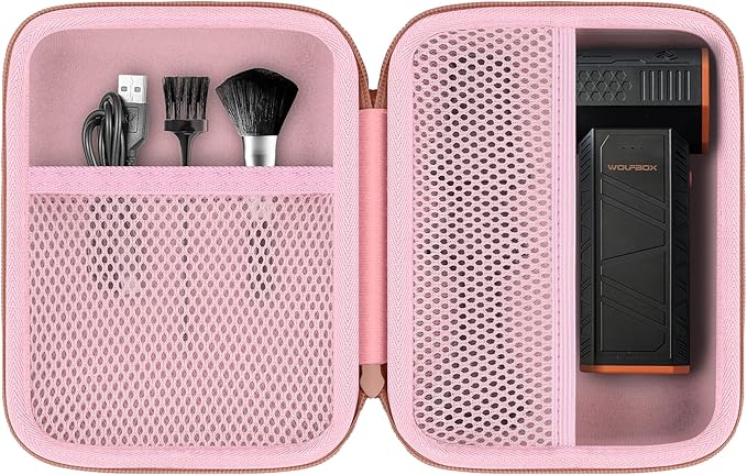 khanka Hard Storage Case for WOLFBOX MF200/MF100/MF50 Electric Air Duster,Case only (Pink, for Wolfbox MF100 MF50)