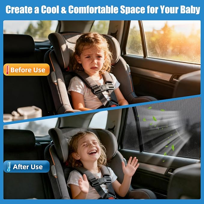 Car Window Shades for 2017-2023 Mazda CX-5 - Rear Side Window Sun Shade for Baby, Breathable Mesh Car Privacy Window Covers, UV Protection and Heat Insulation for Road Trips, Napping, Camping