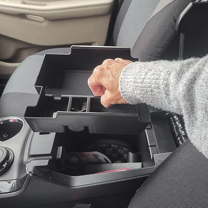 TACOBRO Center Console Organizer Tray Compatible with Ford Explorer 2012 2013 2014 2015 2016 2017 2018 2019 Accessories Armrest Glove Box Secondary Storage Divider Insert ABS Materials