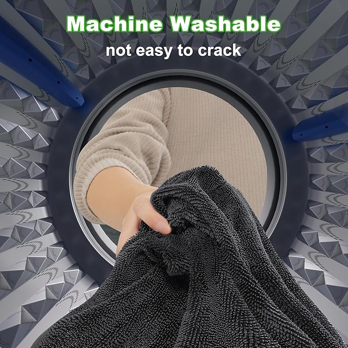 JOYMOOP Microfiber Towels for Cars, 2 Pack 35.4" x 23.6" Car Drying Towel, Dark Gray Reusable Car Towel, Quick Drying Car Microfiber Cleaning Cloth for RVs, SUVs, Trucks