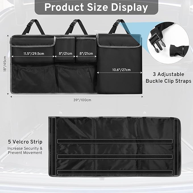 XHRING Car Trunk Organizer Backseat Hanging Storage Bag for Subaru Crosstrek Forester Outback Ascent Premium Sport Limited Base Touring XT SUV Accessories 2000-2025 2026