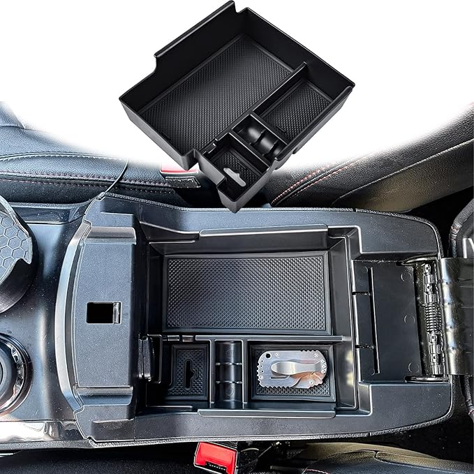 TACOBRO Center Console Organizer Tray Compatible with Ford Explorer 2012 2013 2014 2015 2016 2017 2018 2019 Accessories Armrest Glove Box Secondary Storage Divider Insert ABS Materials