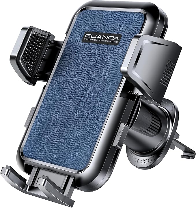 [2026 New] Car Vent Phone Mount, [Upgrade Hook Clip Never Shake] Adjustable 360 Rotation Vent Clip Car Phone Holder Mount, Big Phone & Thick Case Friendly Fit for All iPhone, Samsung & Cell Phone