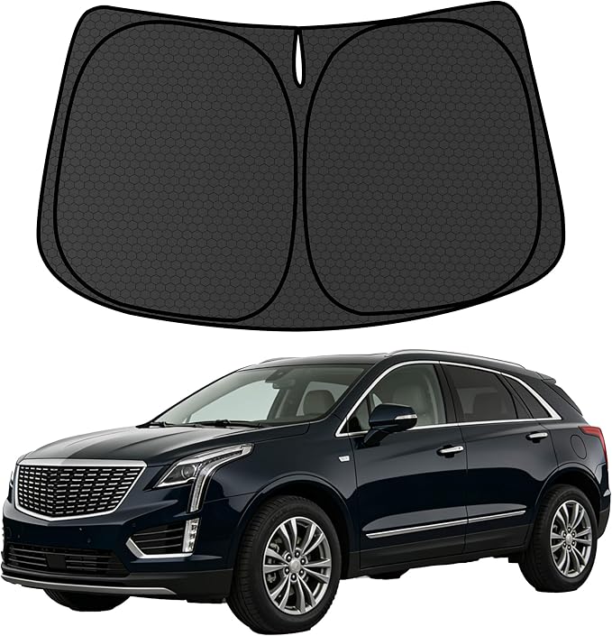 XT5 Customized Windshield Sun Shade for 2017 2018 2019 2020 2021 2022 2023 2024 2025 2026 XT5 Front Window Sunshade Visor Protector Foldable Blocks UV Rays Keep Car Cooler Accessories