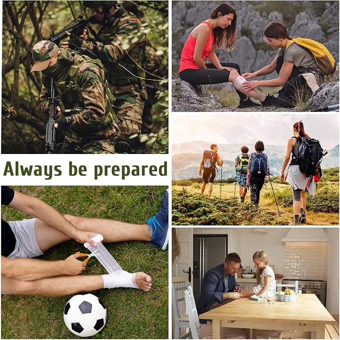 ABPIR 170 PCS Survival Kits, Survival First Aid Kit with Essential Survival Gear Emergency Medical Supplies for Hiking Camping Backpacking Outdoor Adventure, Gifts for Him Dad Men Christmas