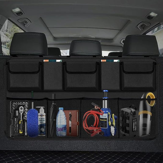 Trunk Organizer for Car, Large Capacity Car Organizers and Storage with 9 Pockets, Waterproof Backseat Hanging Organizer for SUV, Truck, MPV, Interior Accessories for Men and Women