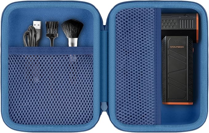 khanka Case for WOLFBOX MF100 Electric Air Duster,Hard Storage Compatible with Wolfbox MF100 MF50 Compressed Air Duster and Accessories,Case Only（Blue）