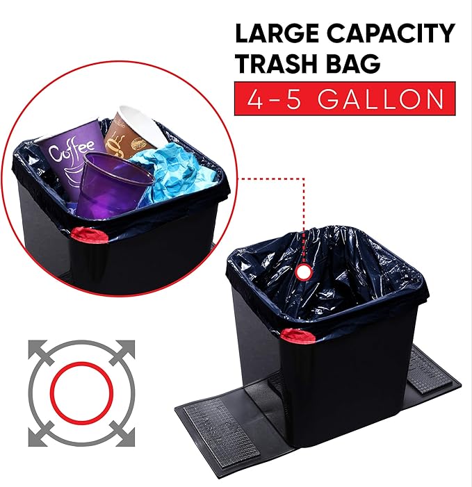 Car Trash Can Trash Bags – Multipurpose Heavy-Duty Waste Bags, Leakproof & Durable for Auto, Home, Office & Travel for Haussimple Small Medium Large Car Garbage Bins (1-Pack Roll, Large)