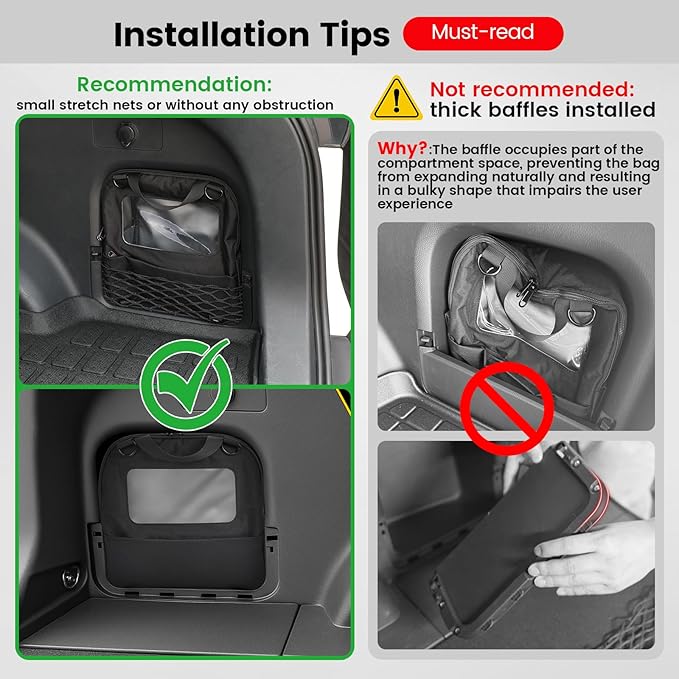 3rd Gen Upgrade RAV4 Trunk Cubby Bag Organizer with Clear Window,Small Cargo Side Pocket Compatible with Toyota Rav4 2025 2024 2023 2022 2021 2020 2019 Storage Emergency Backpack for Empty Hole