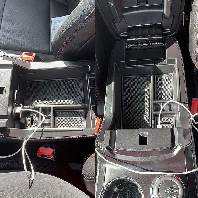 TACOBRO Center Console Organizer Tray Compatible with Ford Explorer 2012 2013 2014 2015 2016 2017 2018 2019 Accessories Armrest Glove Box Secondary Storage Divider Insert ABS Materials