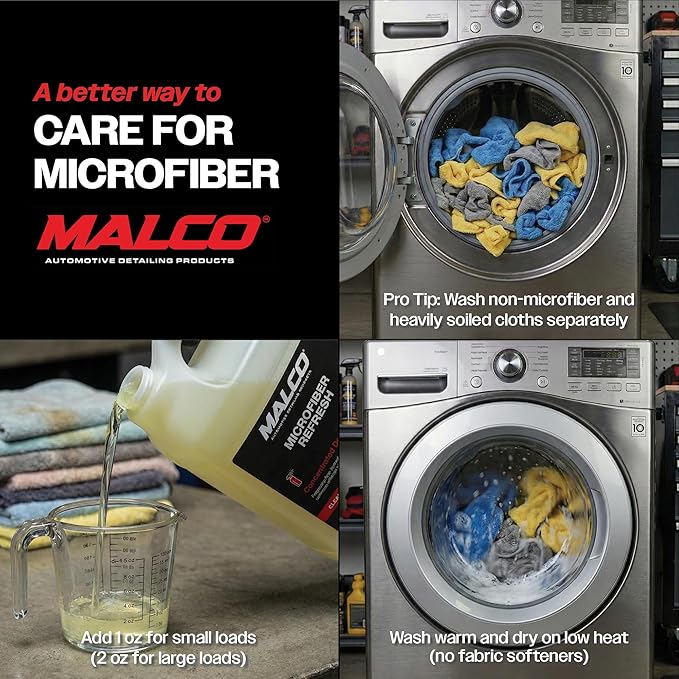 Malco Microfiber Refresh Concentrated Detergent - Microfiber Towel & Cloth Detergent/Specifically Designed to Clean, Restore, and Preserve Softness in Microfiber Towels / 1 Gallon (122801)