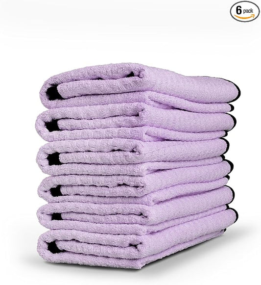Adam's Polishes Waterless Wash Microfiber Towel - Waffle Weave Design Traps Dirt & Safely Cleans Your Car, Boat, RV, Truck, and More - Dries, Cleans with Waterless Wash System (6 Pack)