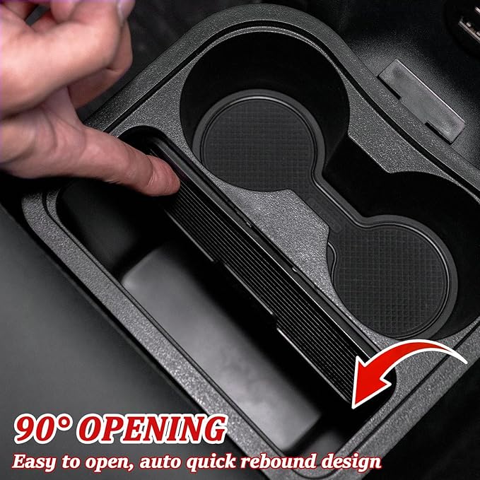 TOPINSTALL 2026 Full Upgrade Trash Can for 2022-2026 Ford Maverick, Multi-Purpose Storage Box Drink Holder Truck Trash Bin for Backseat Passenger Interior Accessories