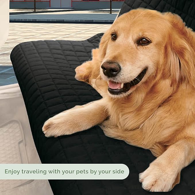 Elegant Comfort Premium Pet Car Seat Cover for Back Seat, Luxury Microfiber Car Seat Protector, Heavy Duty and Durable, Non-Slip and Waterproof Car Seat Cover for Trucks, Cars, and SUVs, Black