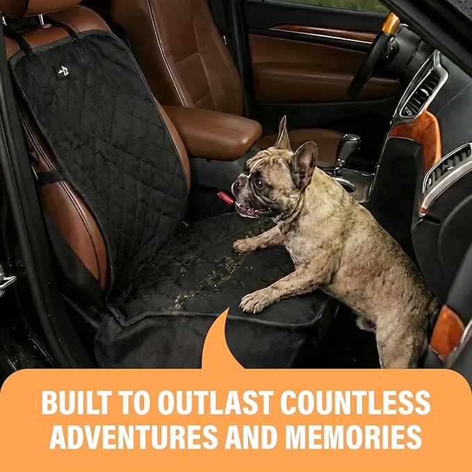 Active Pets Dog Car Seat Cover, Waterproof Front Seat Protector for SUV Truck Sedan, Pet Safety Travel Comfort System with Universal Fit, Pink