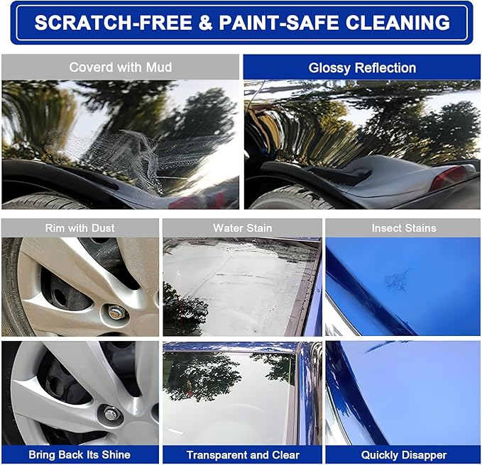 Clay Towel Auto Detailing 3 Pack - Fine Grade Microfiber Car Chamois Towel - DIY Detail Clay Bar Alternative(Blue)